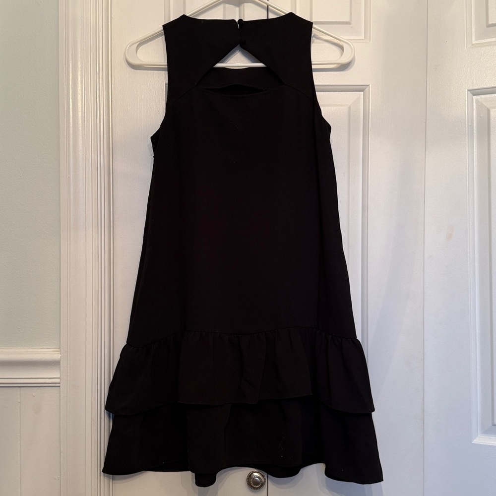 LOFT Black Ruffle Dress - Picture 4 of 5